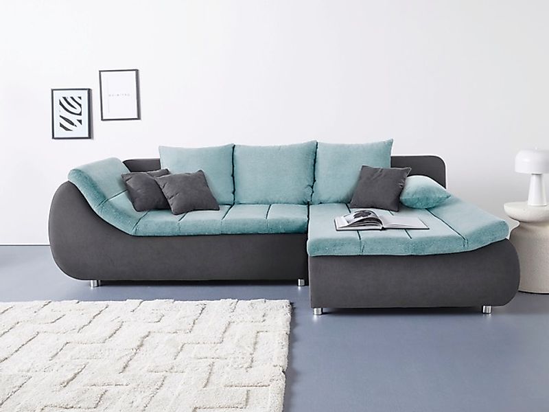 Home affaire Ecksofa »Imola, elegant und modern, aktuelle Steppung im Sitz, günstig online kaufen
