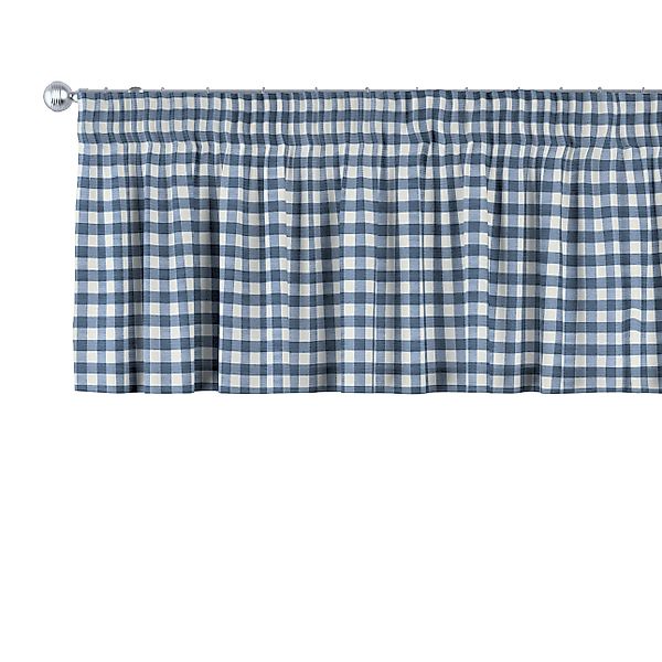 Kurzgardine mit Kräuselband, marinenblau-ecru , 260 x 40 cm, Quadro (136-01 günstig online kaufen