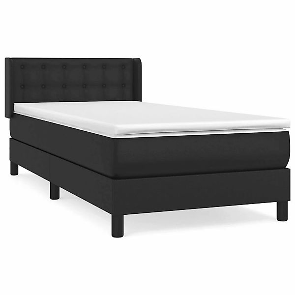 vidaXL Boxspringbett mit Matratze Schwarz 80x200 cm Kunstleder1376627 günstig online kaufen