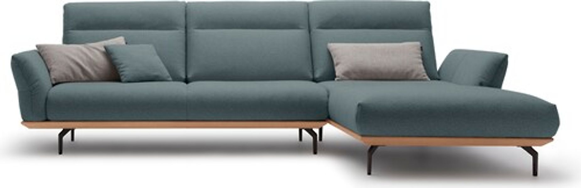 Creation BY ROLF BENZ Ecksofa »CR.460«, Sockel in Eiche, Winkelfüße in Umbr günstig online kaufen