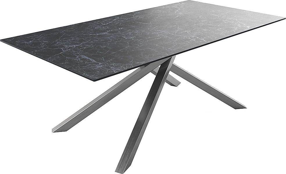 DELIFE Esstisch Edge, Keramik Laminam® Nero günstig online kaufen