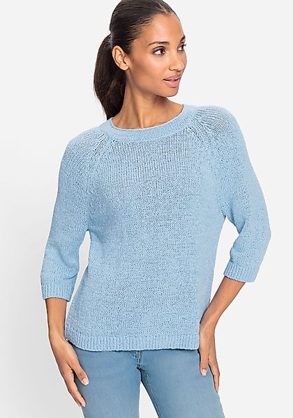 Olsen Rundhalspullover mit Rippenstruktur günstig online kaufen