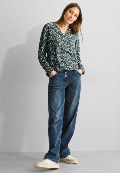 Cecil Langarmbluse mit Elastiksaum günstig online kaufen