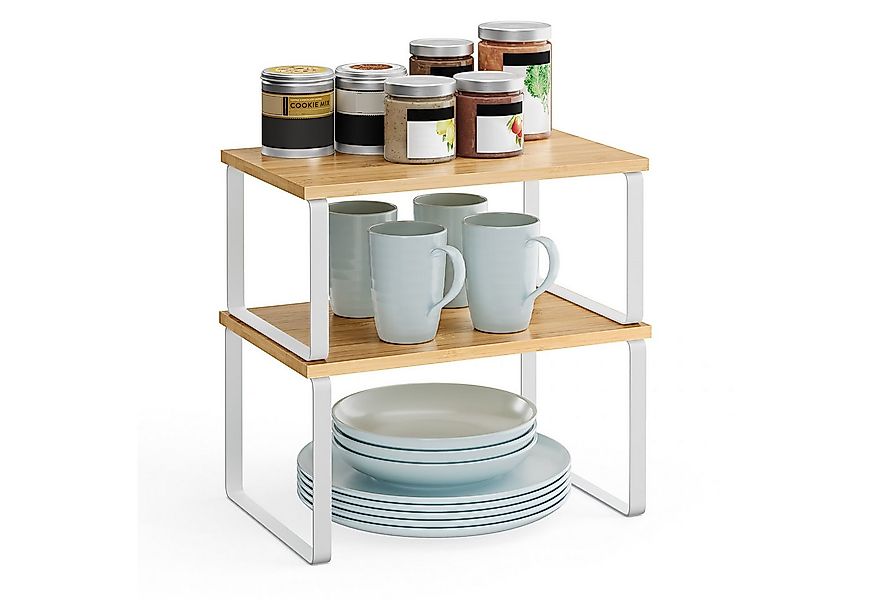 SONGMICS Gewürzregal, 2-tlg., Küchenregal, erweiterbar, Gewürzhalter günstig online kaufen