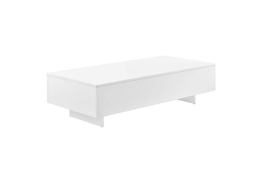 en.casa Couchtisch, »Lärketorp« Wohnzimmertisch 115x55x31cm Weiß Hochglanz günstig online kaufen
