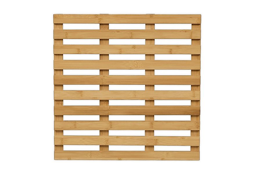 relaxdays Badematte Bambus Badematte, Höhe 35 mm, Anti-Rutsch-Füße, schnell günstig online kaufen