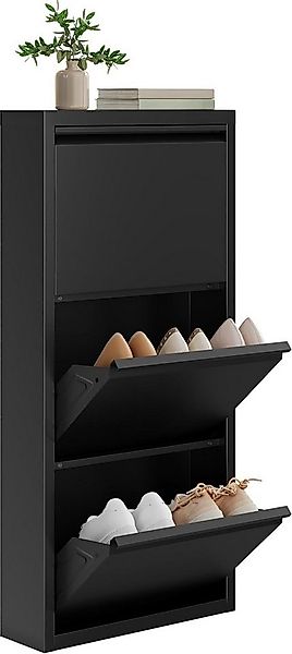 Woltu Schuhschrank mit 3 Klappen, für 9 Paar Schuhe, Schuhregal aus Metall günstig online kaufen