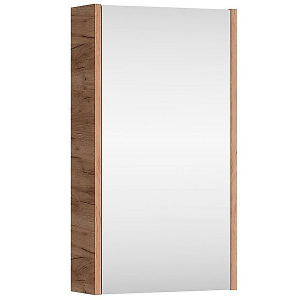 Planetmöbel Badezimmerspiegelschrank Spiegelschrank 40cm Gold Eiche günstig online kaufen