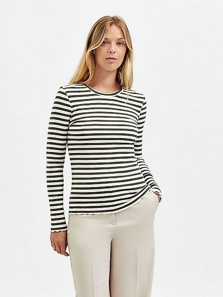 SELECTED FEMME T-Shirt (1-tlg) SLFANNA LS CREW NECK TEE STR NOOS günstig online kaufen