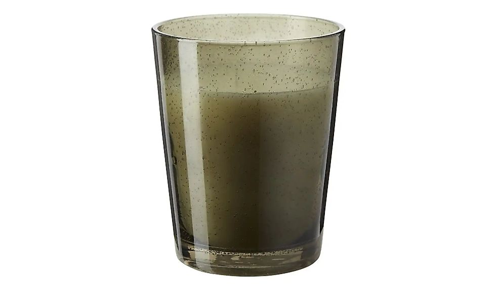 HOME STORY Kerze im Glas   ¦ grau ¦ Glas,Wachs ¦ Maße (cm): H: 16  Ø: 13 We günstig online kaufen
