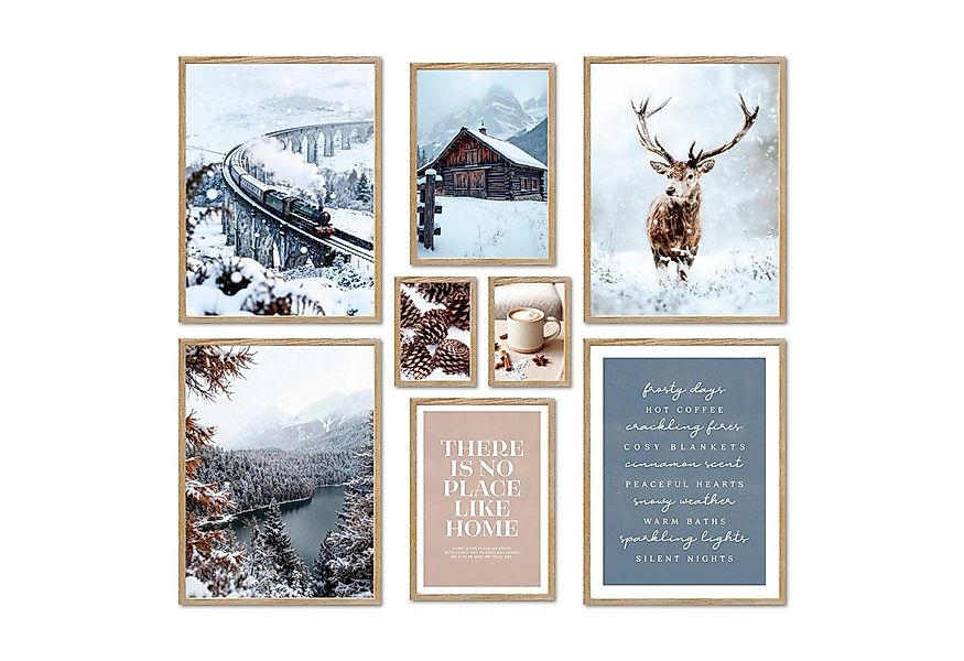 ARTFAVES Bilder-Collage Poster Set - WINTER DREAMS - Deko Wandbilder - Wint günstig online kaufen