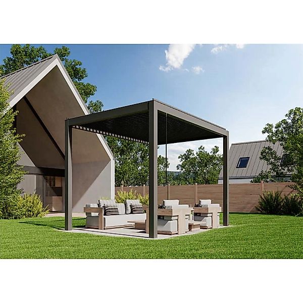 Huun Pergola Piano in Anthrazit 400 x 300 cm günstig online kaufen