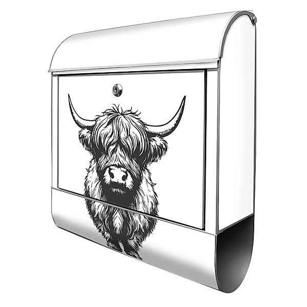 Banjado Design Briefkasten Silber Pulverbeschichtet 39x47x14cm 2 Schlüssel günstig online kaufen