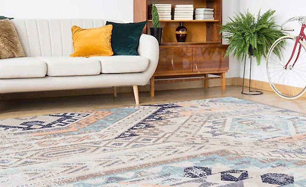 calo-deluxe Teppich »Emin 600«, rechteckig, 10 mm Höhe, reine Baumwolle, Wo günstig online kaufen