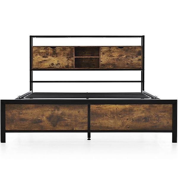 Yemaster Metallbett Metallbett 140x200 & Jugendbett 90x200 cm mit Stauraum- günstig online kaufen