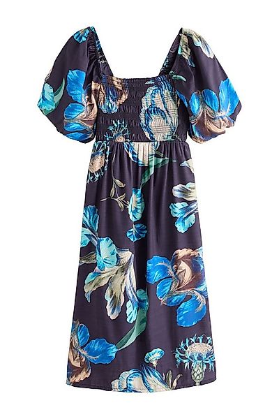 Next Midikleid Schulterfreies Midikleid mit Puffärmeln (1-tlg) günstig online kaufen