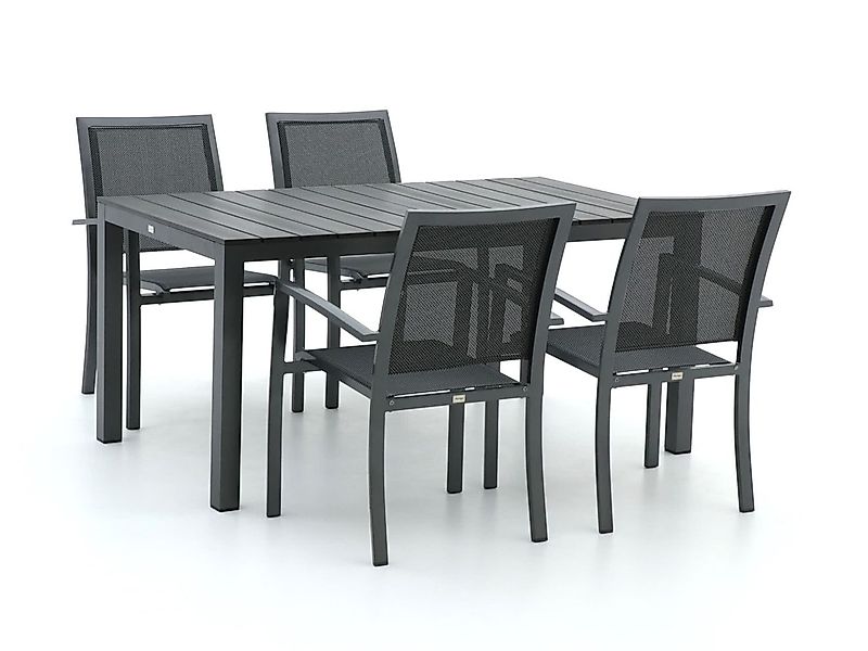 Bellagio Anzio/Fidenza 160 cm Gartenmöbel-Set 5-teilig stapelbar günstig online kaufen