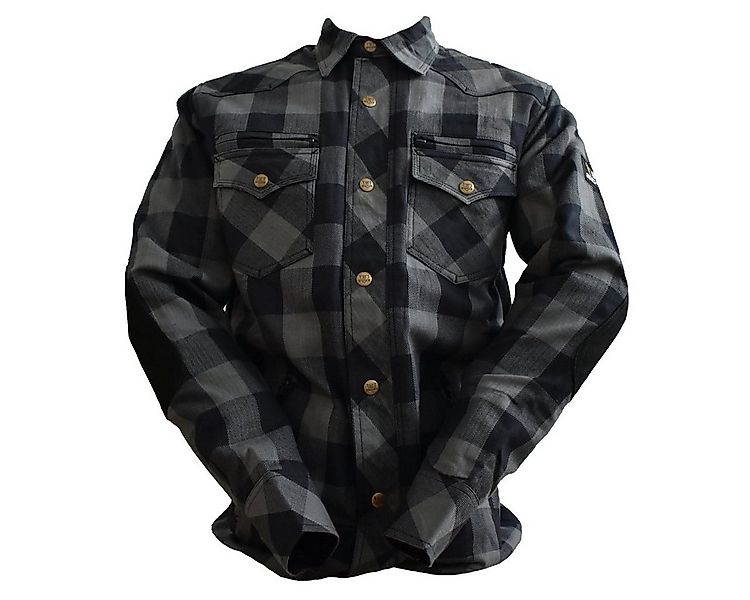 Bores Motorradjacke Bores Lumberjack Jacken-Hemd schwarz / grau Herren S at günstig online kaufen