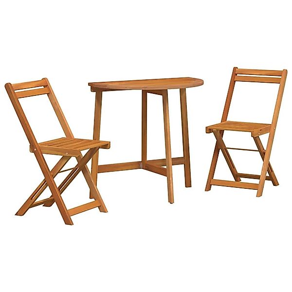 vidaXL 3-Teiliges Klapp-Bistro-Set aus Massivem Akazienholz 4105506 günstig online kaufen