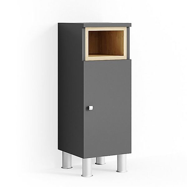 Vicco Midischrank Aquis Anthrazit/Sonoma 30 x 82 cm günstig online kaufen
