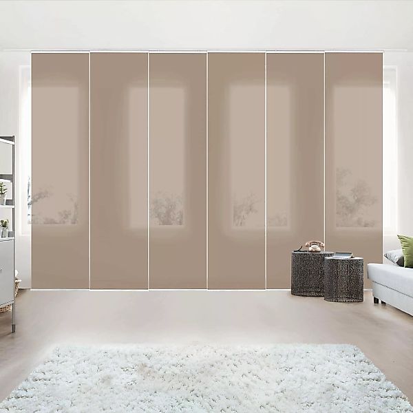 Bilderdepot24 Schiebegardine modern Flächenvorhang blickdicht Mocca, günstig online kaufen