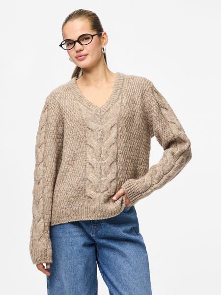 pieces Strickpullover PCNINA LS V-NECK KNIT günstig online kaufen