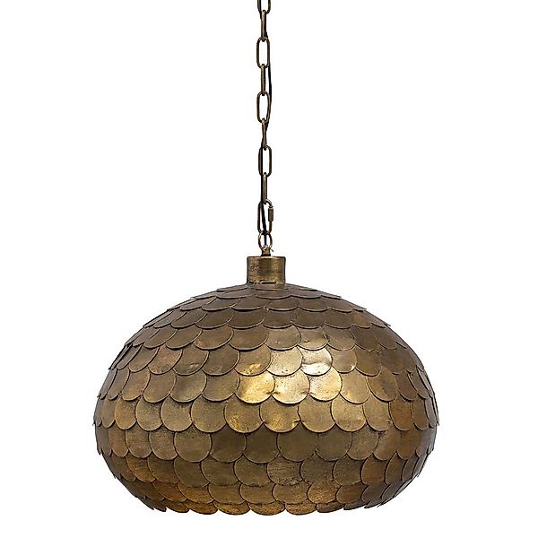 Hängeleuchte in Metall Messingfarben Antik Vintage Look günstig online kaufen