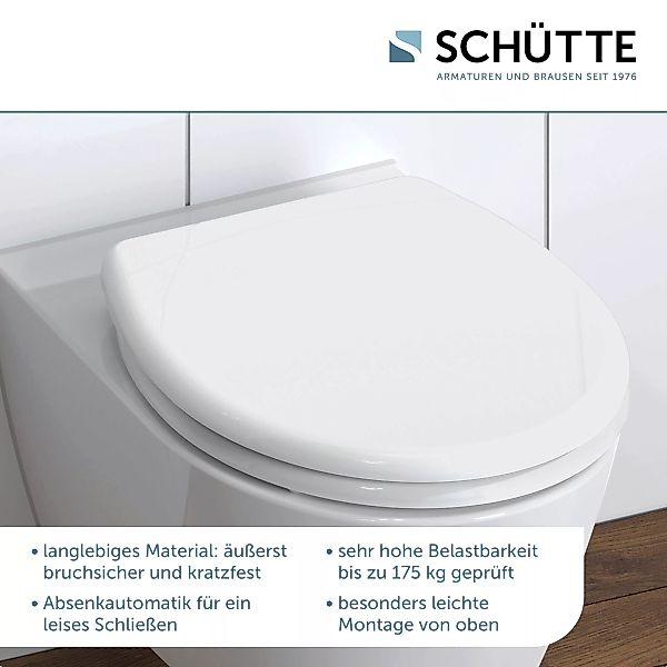 Schütte WC-Sitz, mit Absenkautomatik und Schnellverschlusstechnik günstig online kaufen