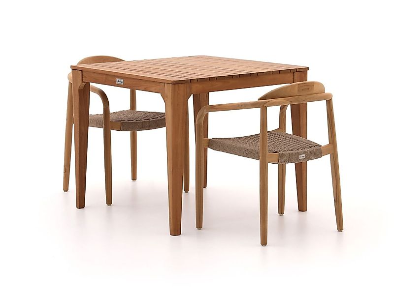 Bellagio Berbaro/Bruca 90 cm Gartenmöbel-Set 3-Teilig Stapelbar günstig online kaufen