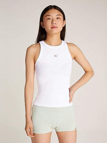 Calvin Klein Jeans Tanktop "WOVEN LABEL RIB TANK TOP", mit Logo günstig online kaufen