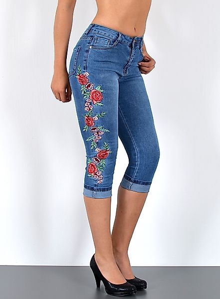 ESRA Caprijeans Damen 3/4 Jeans Hüftjeans günstig online kaufen
