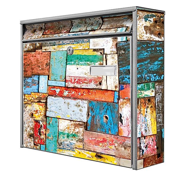 Banjado Briefkasten Silber 36.2x32.2x10cm Groß / Inkl. Montagematerial & 2 günstig online kaufen