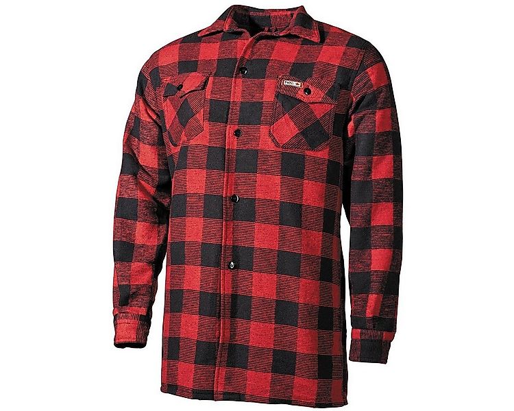 FoxOutdoor Outdoorhemd Holzfällerhemd, rot-schwarz, kariert günstig online kaufen