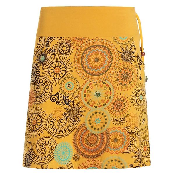 Vishes Minirock Kurzer Damen Baumwoll-Rock Taschen-Rock Mini-Röcke Mandala- günstig online kaufen