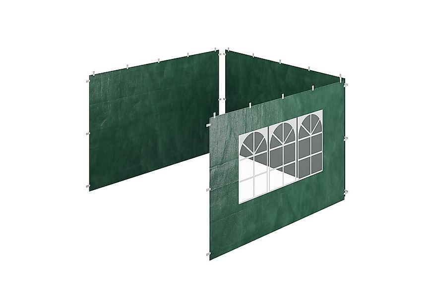 relaxdays Pavillonseitenteil Pavillon Seitenteile 3er Set, 300x200 cm, grün günstig online kaufen