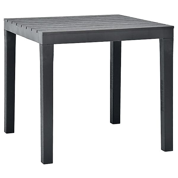 vidaXL Gartentisch Anthrazit 78x78x72 cm Kunststoff 48784 günstig online kaufen