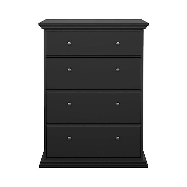 ebuy24 North Kommode 4 Schubladen Schwarz Matt günstig online kaufen