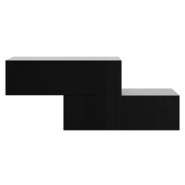 Planetmöbel Garderoben-Set 2x Hängeschrank WEST 100 cm gold eiche - gold ei günstig online kaufen