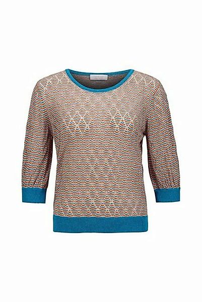Rich & Royal Sweatshirt Striped shiny crew-neck pullover re günstig online kaufen