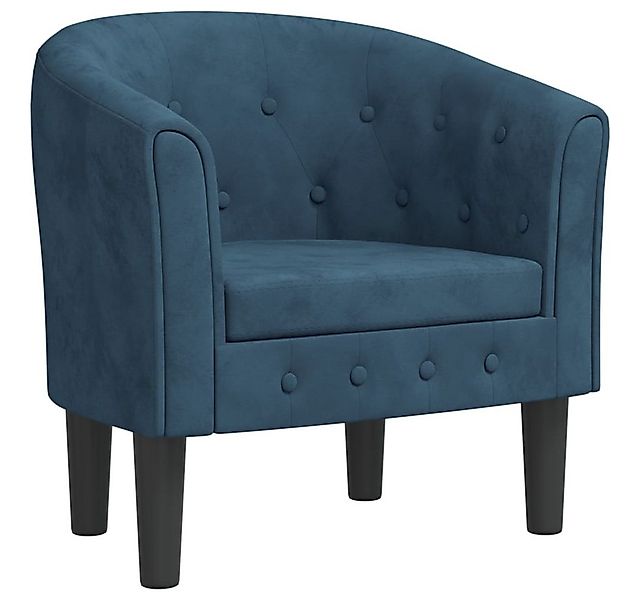 vidaXL Sessel Clubsessel Dunkelblau Samt (1-St) günstig online kaufen