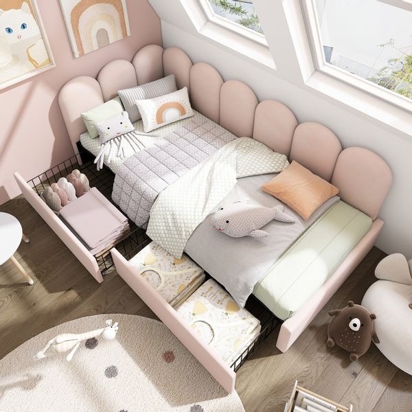 KLAM HOME Polsterbett Kinderbett Daybett 90x190/200cm, günstig online kaufen