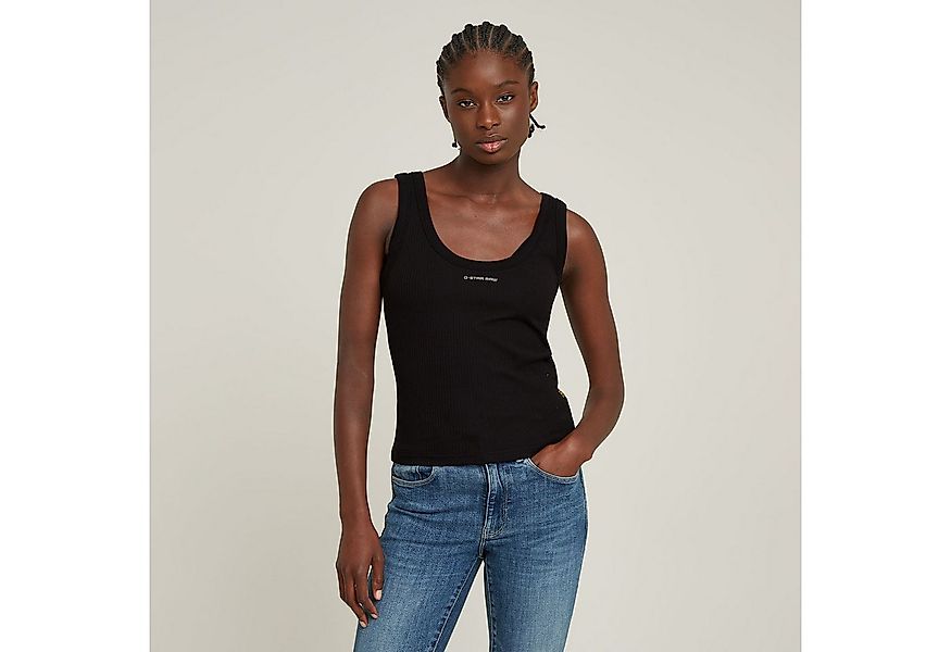G-STAR Tanktop Slim Rib Tank mit Markenschriftzug auf der Brust günstig online kaufen