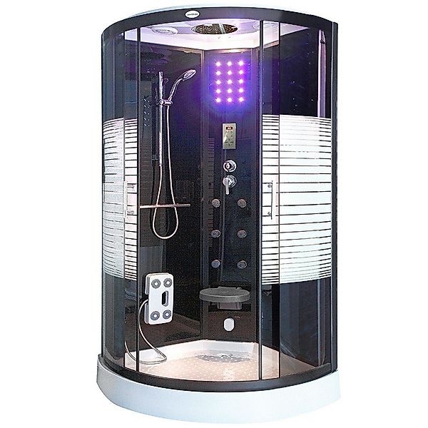HOME DELUXE Eckdusche Dampfdusche BLACK PEARL günstig online kaufen