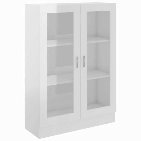 furnicato Vitrine Vitrinenschrank Hochglanz-Weiß 82,5x30,5x115 cm Holzwerks günstig online kaufen