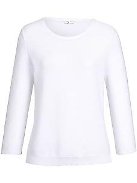 Rundhals-Pullover aus 100% SUPIMA®-Baumwolle Peter Hahn weiss günstig online kaufen