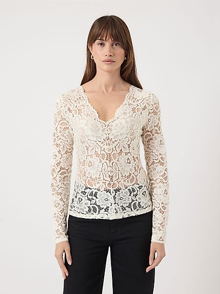 Y.A.S Spitzenshirt YASLACEY LS V-NECK LACE günstig online kaufen