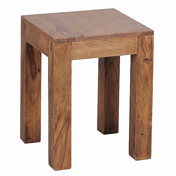 Beistelltisch MUMBAI Massiv-Holz Sheesham 35 x 35 cm Wohnzimmer-Tisch Desig günstig online kaufen