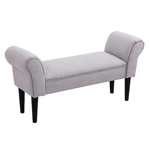 HOMCOM Sitzbank bis 130 kg Belastbar Segelstoff Grau 102 x 36 x 51 cm günstig online kaufen