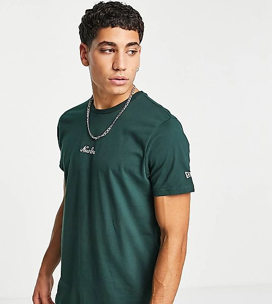 New Era – Heritage – T-Shirt in Grün mit Schriftzug, exklusiv bei ASOS günstig online kaufen