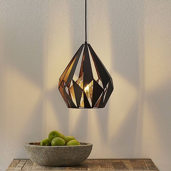Hängeleuchte Carlton schwarz-kupfer Ø 31 cm günstig online kaufen
